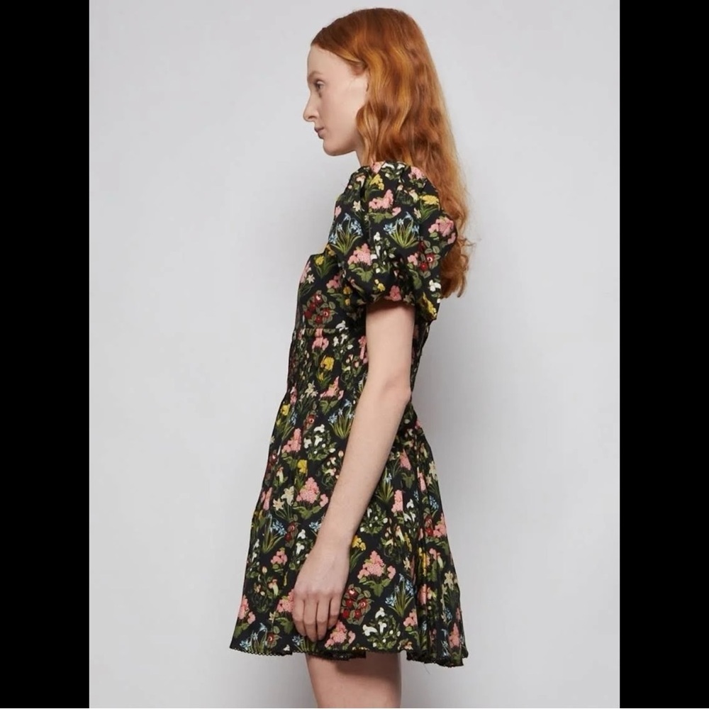 Agua Bendita Carmelo Magdalena Poplin Mini Dress Floral Medium Event Cottagecore - Picture 5 of 15